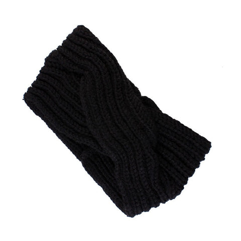 Image of 1pc Girl Cross twist warm wool hair band