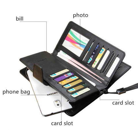 Image of Leather long wallet multifunction