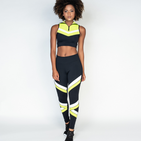 Image of Brethable Skinny Striped Pattern Leggings