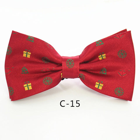 Image of Christmas Bow Ties for Mens Shirt Snowflake Christmas