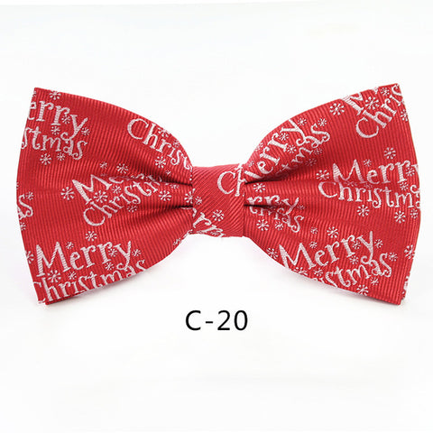 Image of Christmas Bow Ties for Mens Shirt Snowflake Christmas