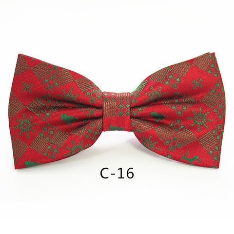 Image of Christmas Bow Ties for Mens Shirt Snowflake Christmas