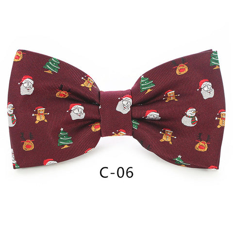 Image of Christmas Bow Ties for Mens Shirt Snowflake Christmas