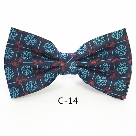 Image of Christmas Bow Ties for Mens Shirt Snowflake Christmas