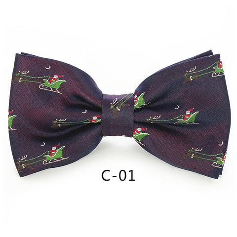 Image of Christmas Bow Ties for Mens Shirt Snowflake Christmas