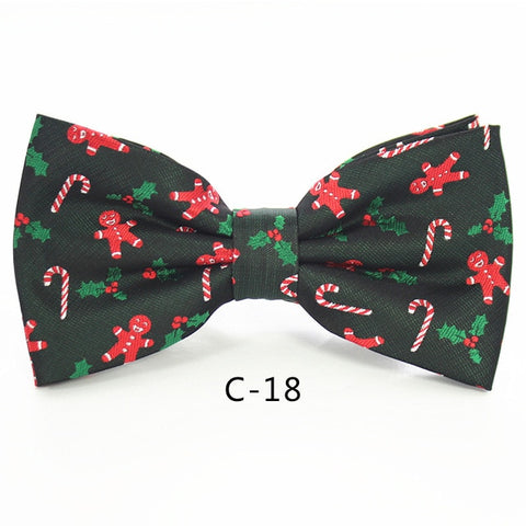 Image of Christmas Bow Ties for Mens Shirt Snowflake Christmas