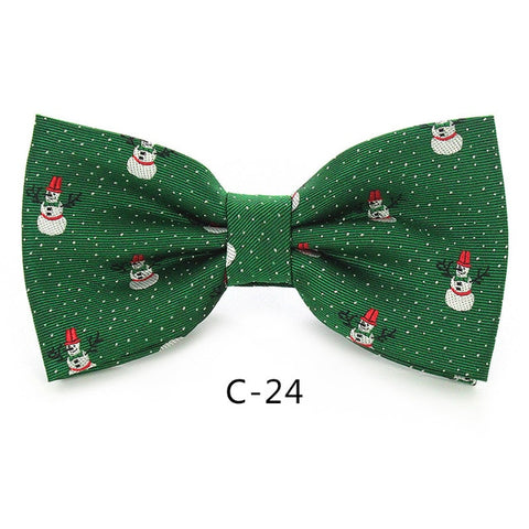 Image of Christmas Bow Ties for Mens Shirt Snowflake Christmas