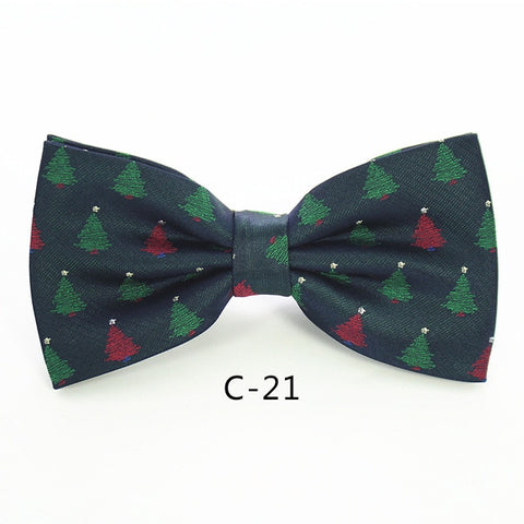 Image of Christmas Bow Ties for Mens Shirt Snowflake Christmas