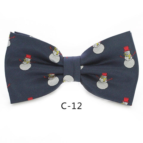 Image of Christmas Bow Ties for Mens Shirt Snowflake Christmas