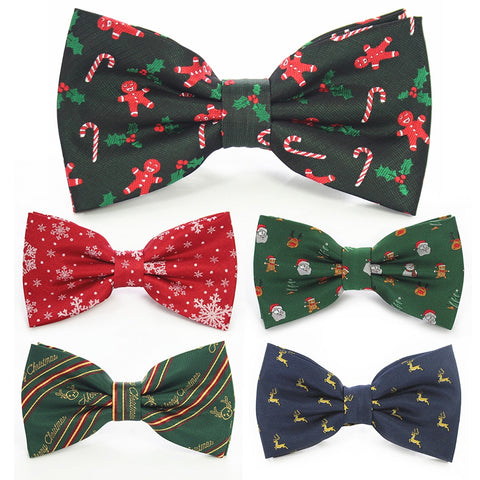 Image of Christmas Bow Ties for Mens Shirt Snowflake Christmas