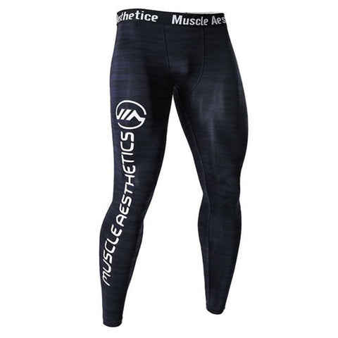 Image of Men Compression Tight Leggings Running Sports