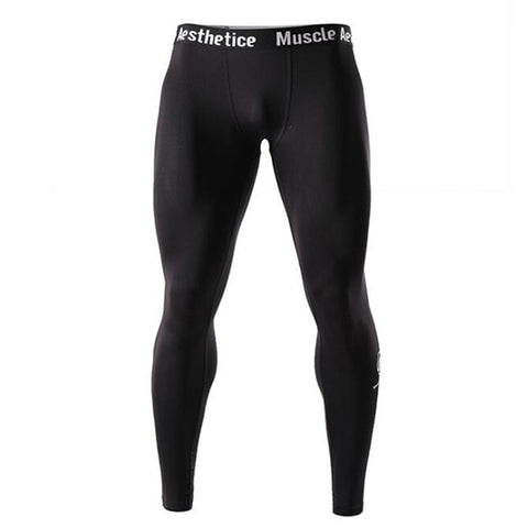 Image of Men Compression Tight Leggings Running Sports