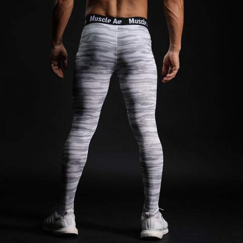 Image of Men Compression Tight Leggings Running Sports