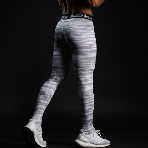 Image of Men Compression Tight Leggings Running Sports