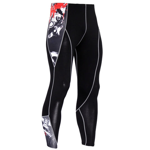 Image of Men Running Sport Compression t shirt Pants Suits Jogging Leggings
