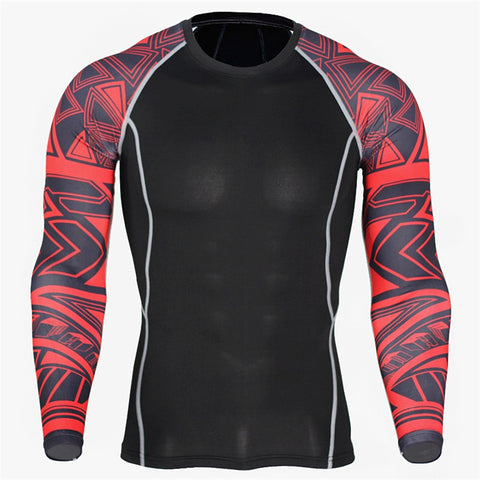 Image of Men Running Sport Compression t shirt Pants Suits Jogging Leggings