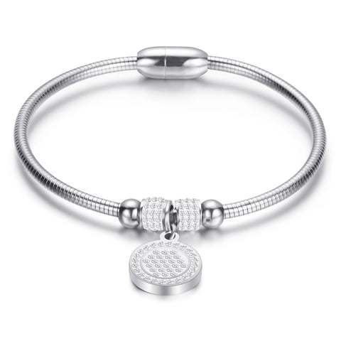 Image of Crystal Quality Bracelet Bangles Coin