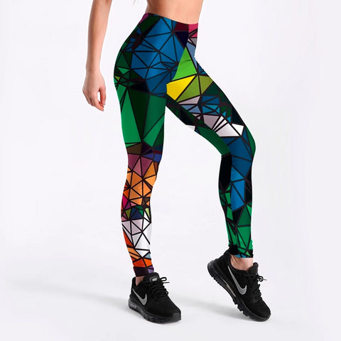 Image of Diamond Color Stitching Leggings