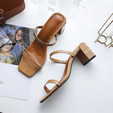 Image of Slip On Square Heel Women