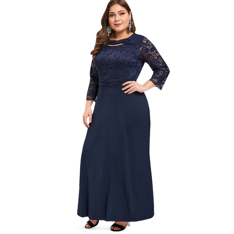 Image of Women Plus Size Cut Out Lace Panel