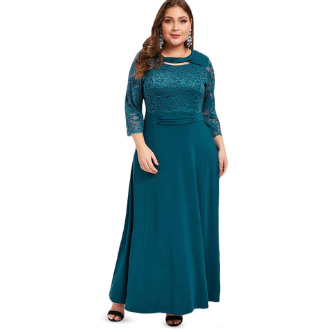 Image of Women Plus Size Cut Out Lace Panel