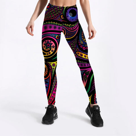 Image of Pants Color Totem Printed Black