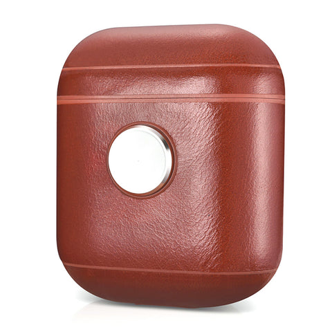 Image of Leather Earphone Case Gyro Box For AirPods Red