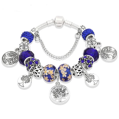 Image of Green Tree of Life Charm Bracelet