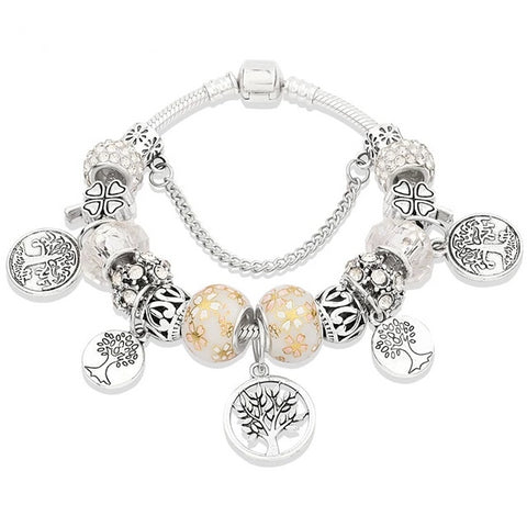 Image of Green Tree of Life Charm Bracelet