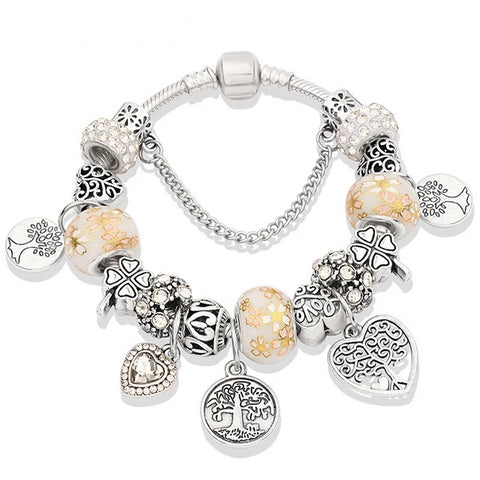 Image of Green Tree of Life Charm Bracelet