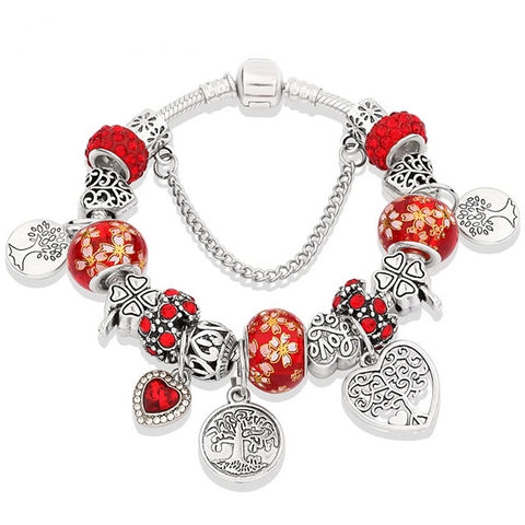 Image of Green Tree of Life Charm Bracelet