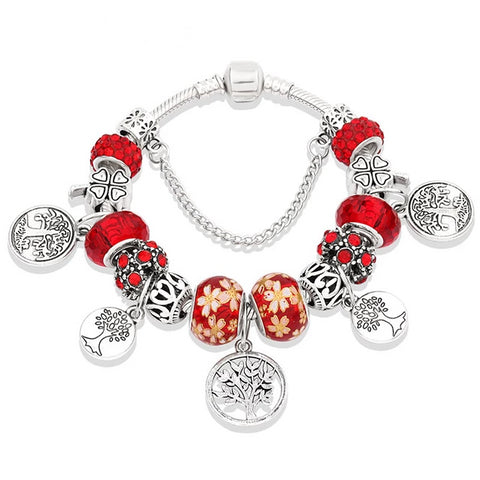 Image of Green Tree of Life Charm Bracelet