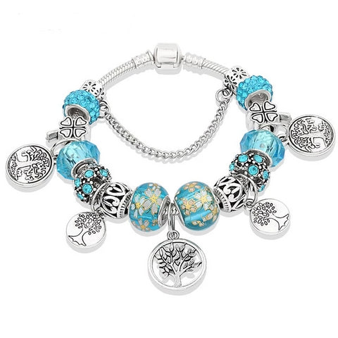 Image of Green Tree of Life Charm Bracelet