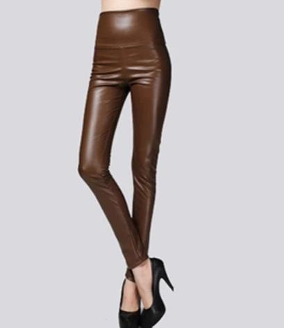 Image of Winter Women Thin Leather Pants