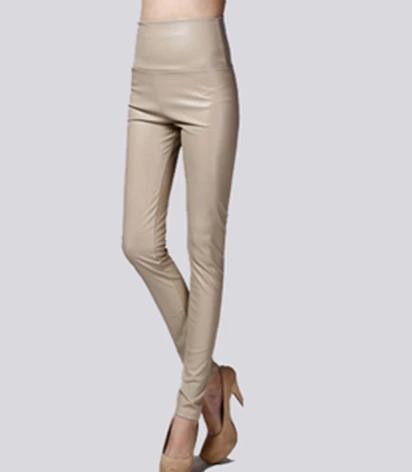 Image of Winter Women Thin Leather Pants
