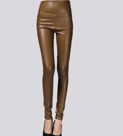 Image of Winter Women Thin Leather Pants