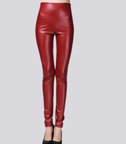 Image of Winter Women Thin Leather Pants