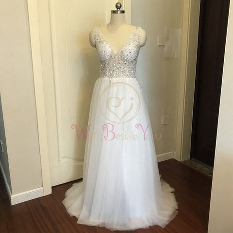 Image of V neck High Split Tulle