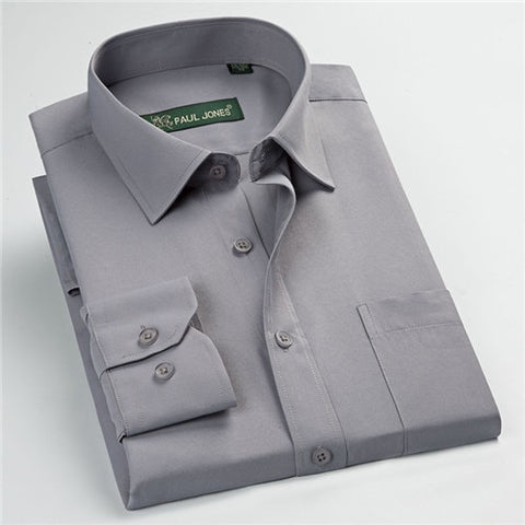 Image of High quality classic twill business long sleeve shirt