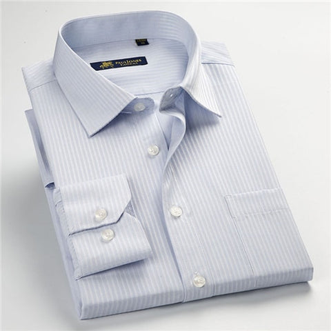 Image of High quality classic twill business long sleeve shirt