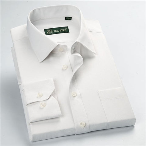 Image of High quality classic twill business long sleeve shirt