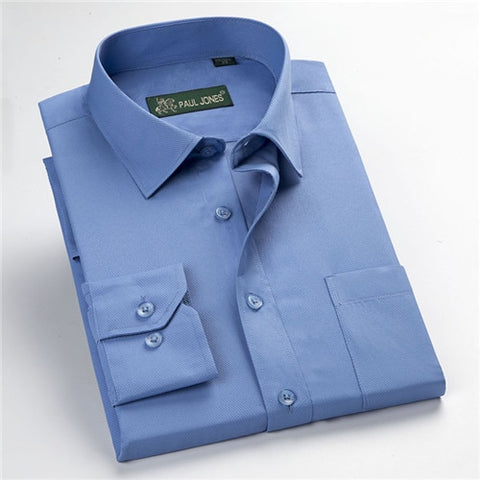 Image of High quality classic twill business long sleeve shirt