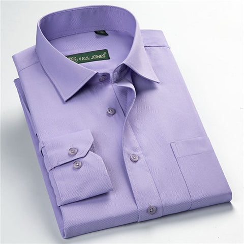 Image of High quality classic twill business long sleeve shirt