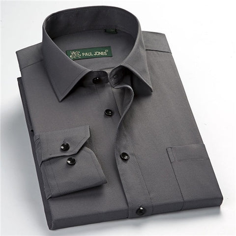 Image of High quality classic twill business long sleeve shirt