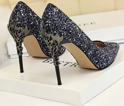 Image of Pointed Toe Metal Decoration Women Shoes