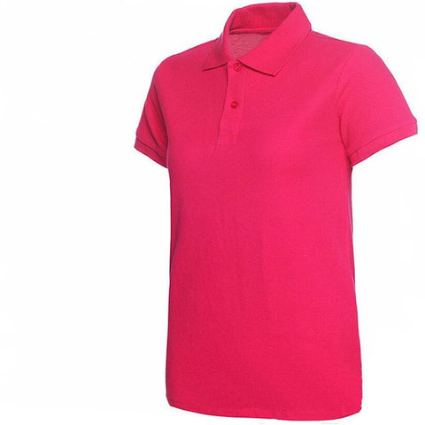 Image of Women Short Sleeve Slim Polos