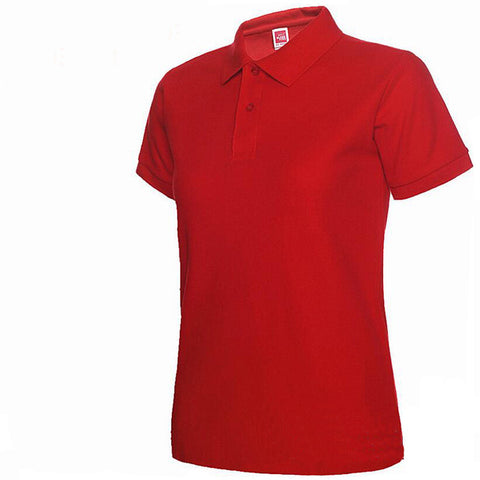 Image of Women Short Sleeve Slim Polos