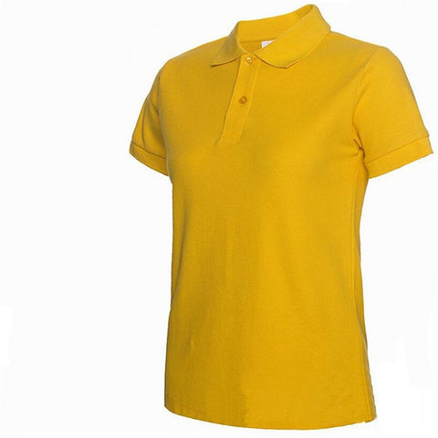 Image of Women Short Sleeve Slim Polos