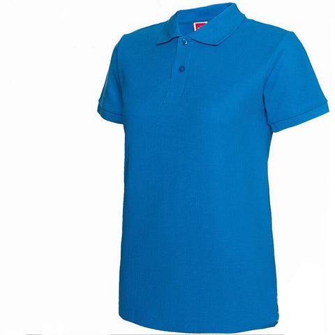 Image of Women Short Sleeve Slim Polos