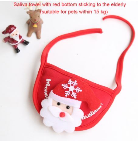 Image of Dog Christmas Bandana Santa Hat